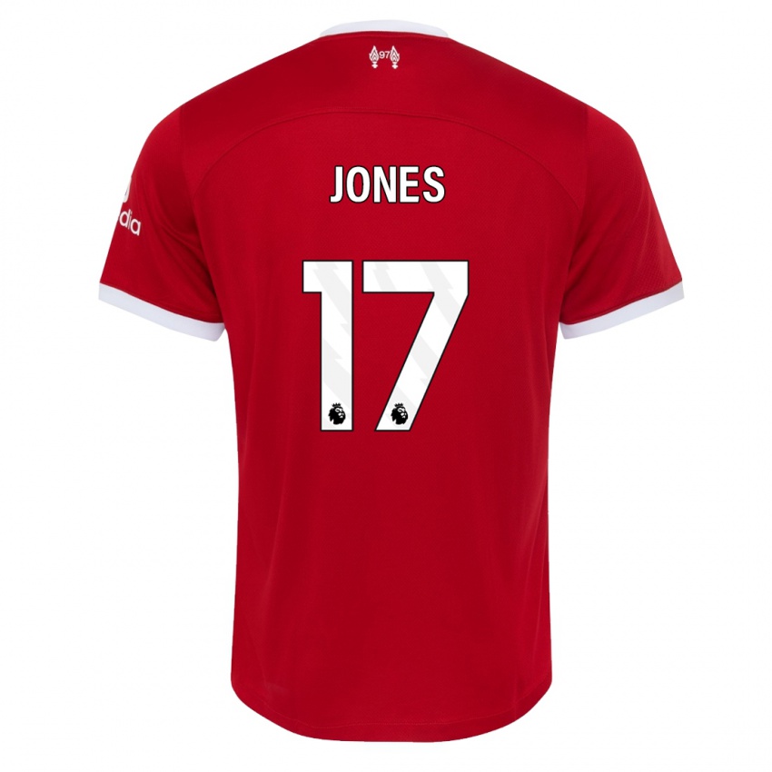 Mænd Curtis Jones #17 Rød Hjemmebane Spillertrøjer 2023/24 Trøje T-Shirt