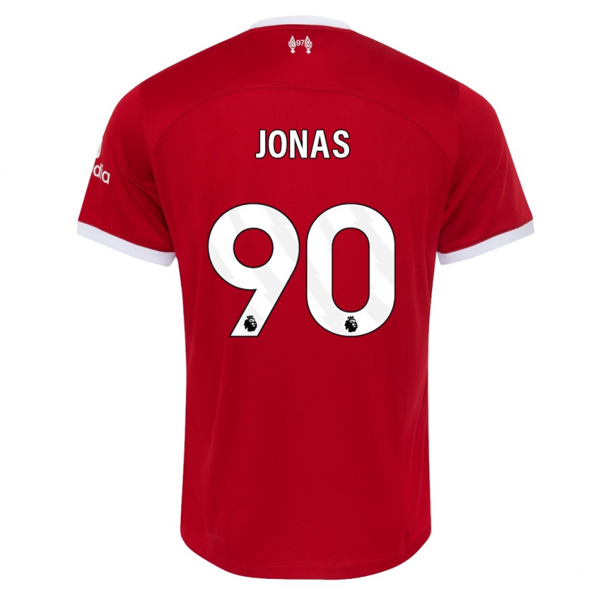 Mænd Lee Jonas #90 Rød Hjemmebane Spillertrøjer 2023/24 Trøje T-Shirt