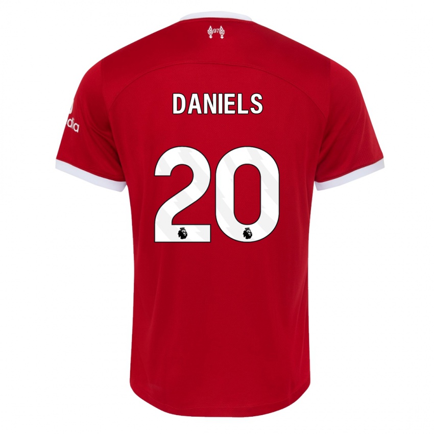 Mænd Yana Daniels #20 Rød Hjemmebane Spillertrøjer 2023/24 Trøje T-Shirt
