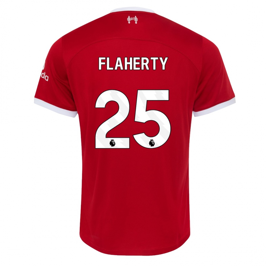 Mænd Gilly Flaherty #25 Rød Hjemmebane Spillertrøjer 2023/24 Trøje T-Shirt