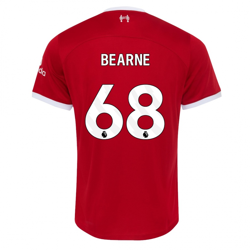 Mænd Jack Bearne #68 Rød Hjemmebane Spillertrøjer 2023/24 Trøje T-Shirt