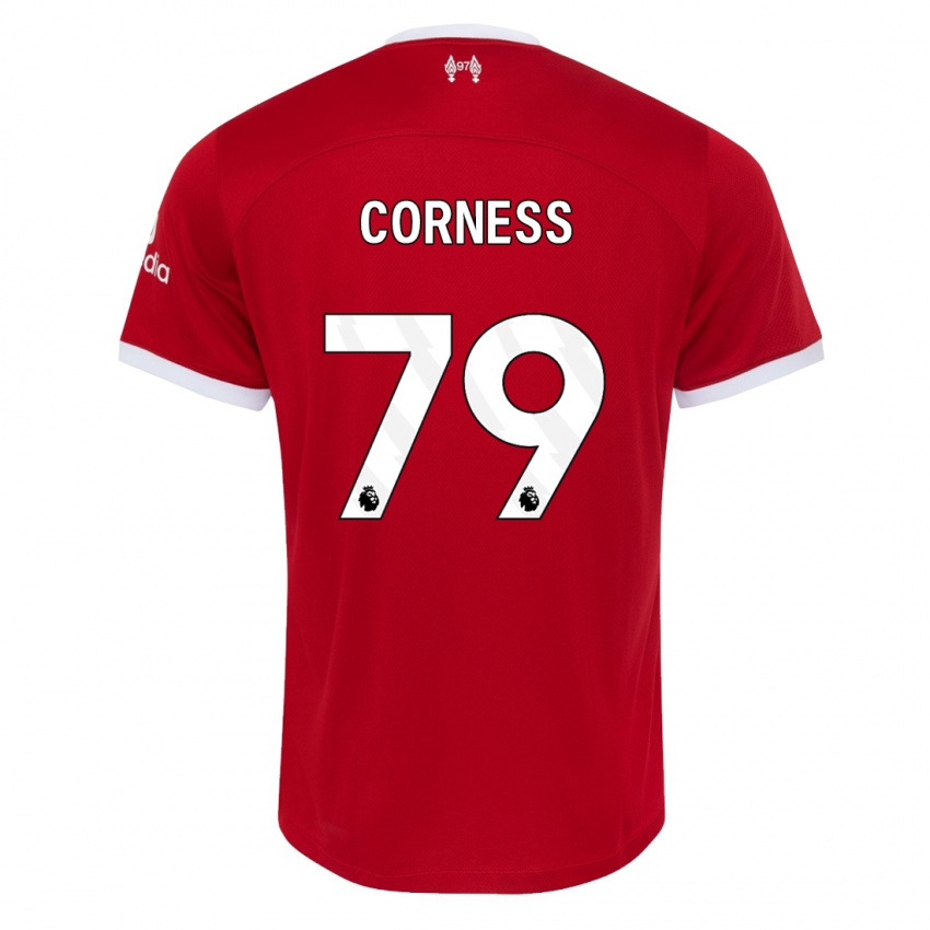 Mænd Dominic Corness #79 Rød Hjemmebane Spillertrøjer 2023/24 Trøje T-Shirt