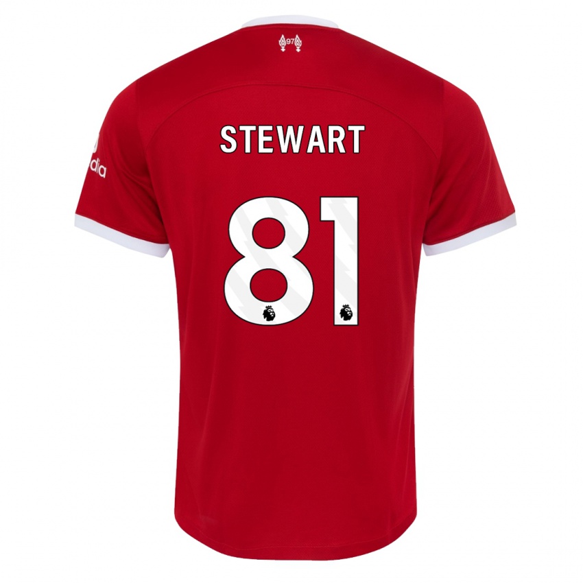 Mænd Layton Stewart #81 Rød Hjemmebane Spillertrøjer 2023/24 Trøje T-Shirt