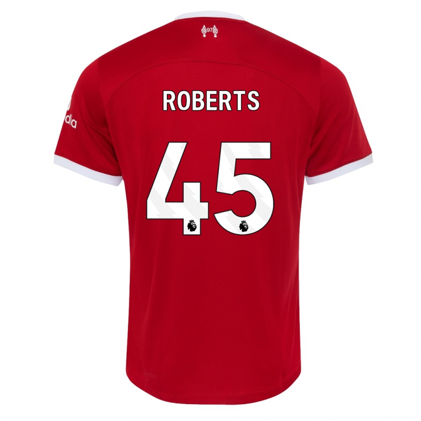 Mænd Iwan Roberts #45 Rød Hjemmebane Spillertrøjer 2023/24 Trøje T-Shirt