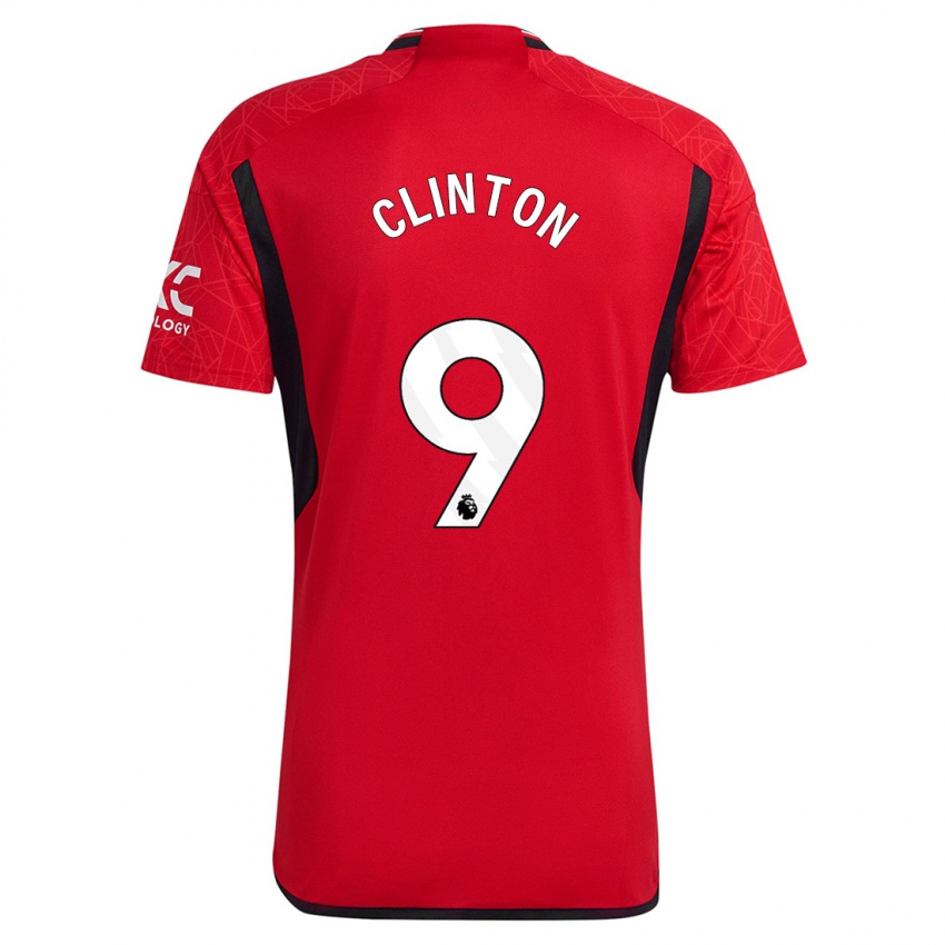 Mænd Grace Clinton #9 Rød Hjemmebane Spillertrøjer 2023/24 Trøje T-Shirt