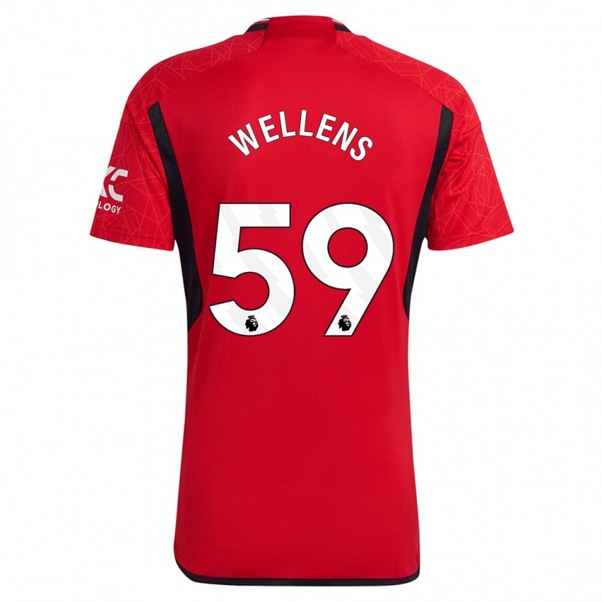 Mænd Charlie Wellens #59 Rød Hjemmebane Spillertrøjer 2023/24 Trøje T-Shirt