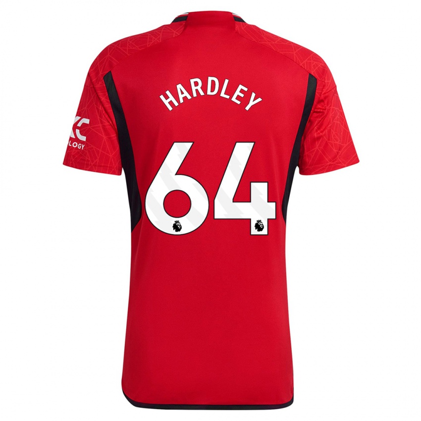 Mænd Bjorn Hardley #64 Rød Hjemmebane Spillertrøjer 2023/24 Trøje T-Shirt