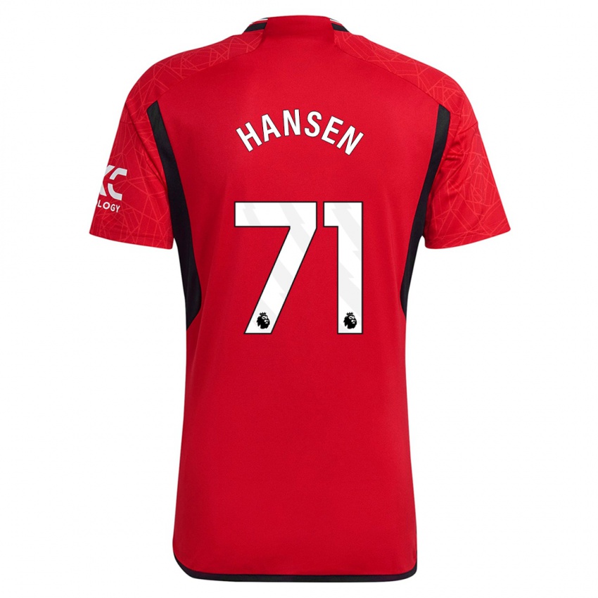 Mænd Isak Hansen-Aaroen #71 Rød Hjemmebane Spillertrøjer 2023/24 Trøje T-Shirt
