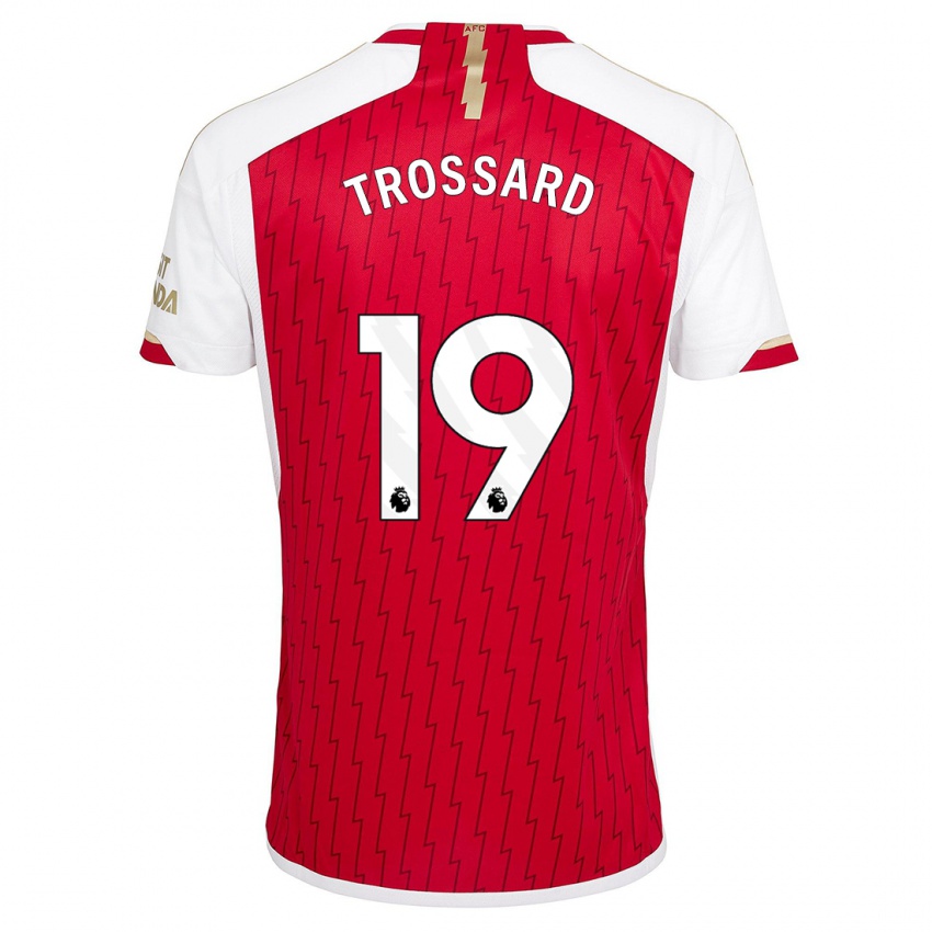 Mænd Leandro Trossard #19 Rød Hjemmebane Spillertrøjer 2023/24 Trøje T-Shirt
