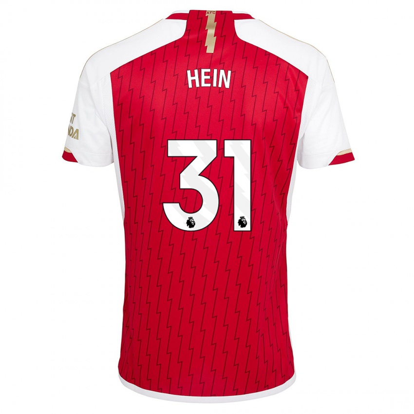 Mænd Karl Hein #31 Rød Hjemmebane Spillertrøjer 2023/24 Trøje T-Shirt