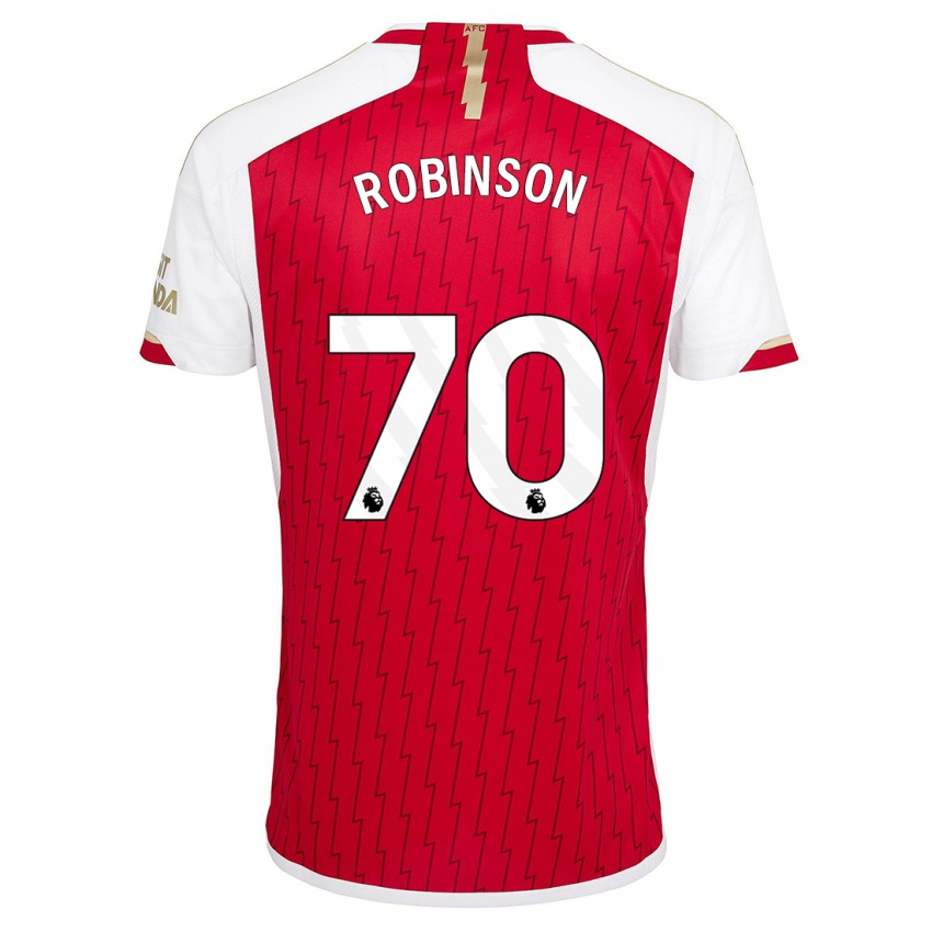 Mænd Josh Robinson #70 Rød Hjemmebane Spillertrøjer 2023/24 Trøje T-Shirt