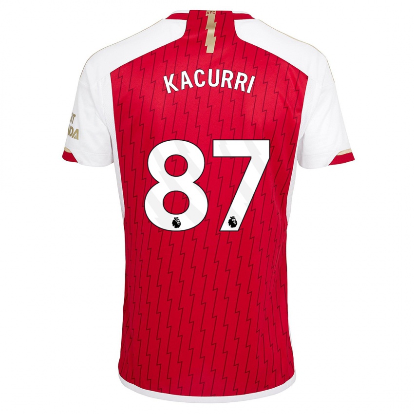 Mænd Maldini Kacurri #87 Rød Hjemmebane Spillertrøjer 2023/24 Trøje T-Shirt