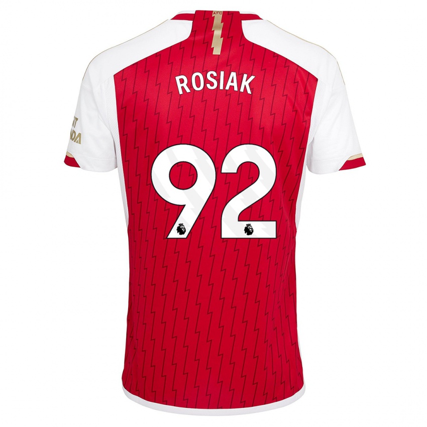 Mænd Michal Rosiak #92 Rød Hjemmebane Spillertrøjer 2023/24 Trøje T-Shirt