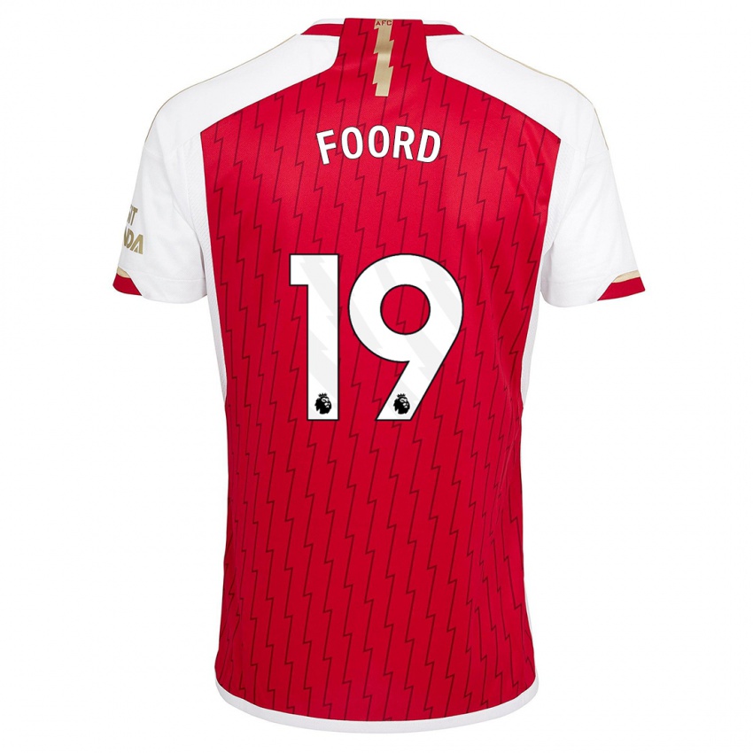 Mænd Caitlin Foord #19 Rød Hjemmebane Spillertrøjer 2023/24 Trøje T-Shirt