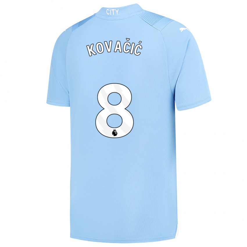 Mænd Mateo Kovacic #8 Lyseblå Hjemmebane Spillertrøjer 2023/24 Trøje T-Shirt