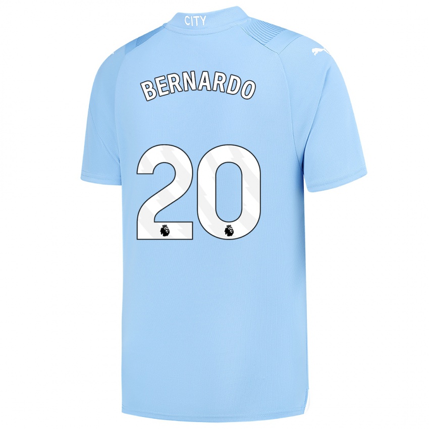 Mænd Bernardo Silva #20 Lyseblå Hjemmebane Spillertrøjer 2023/24 Trøje T-Shirt