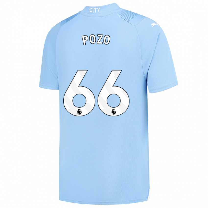 Mænd Iker Pozo #66 Lyseblå Hjemmebane Spillertrøjer 2023/24 Trøje T-Shirt