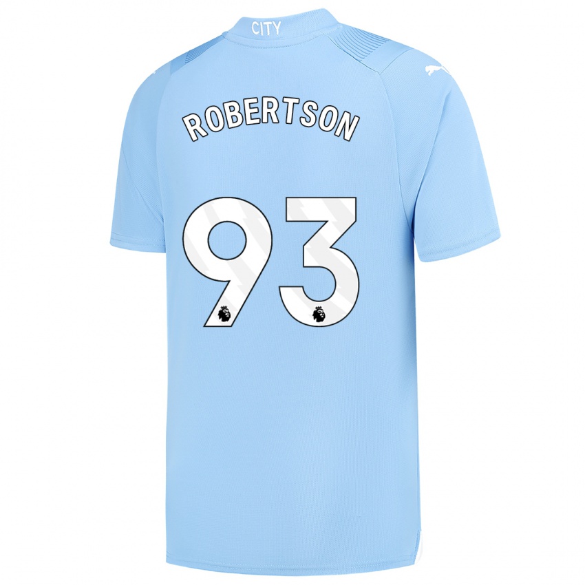 Mænd Alex Robertson #93 Lyseblå Hjemmebane Spillertrøjer 2023/24 Trøje T-Shirt