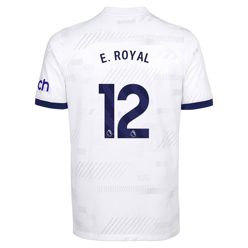 Mænd Emerson Royal #12 Hvid Hjemmebane Spillertrøjer 2023/24 Trøje T-Shirt