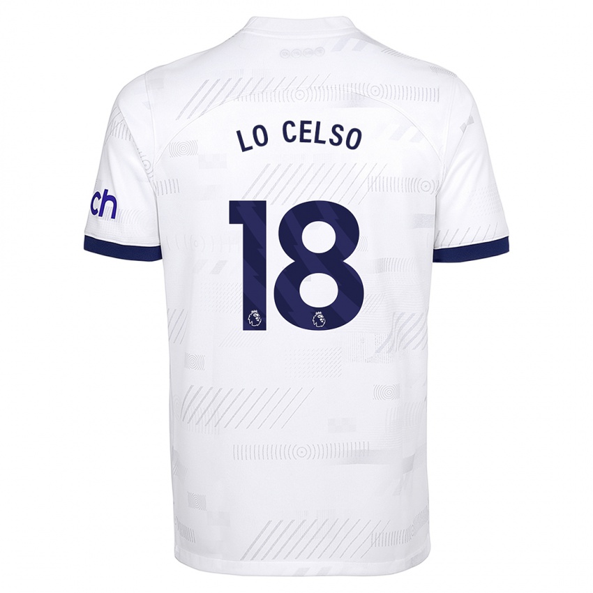 Mænd Giovani Lo Celso #18 Hvid Hjemmebane Spillertrøjer 2023/24 Trøje T-Shirt