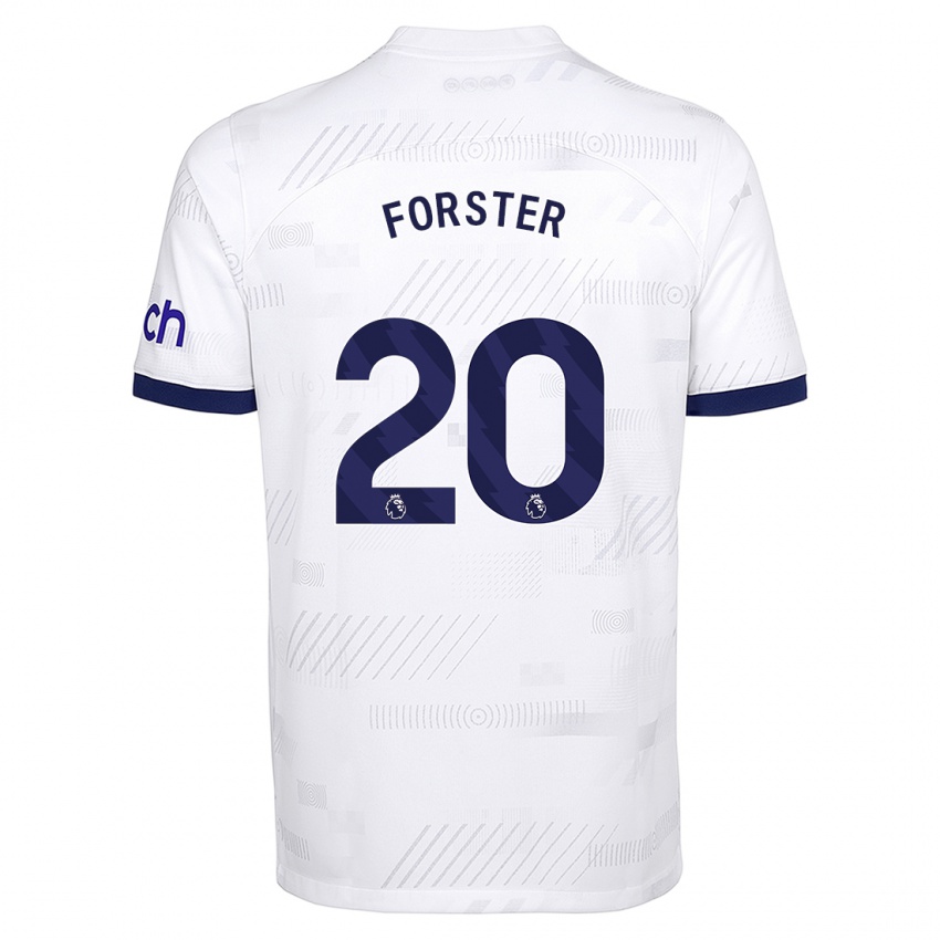 Mænd Fraser Forster #20 Hvid Hjemmebane Spillertrøjer 2023/24 Trøje T-Shirt