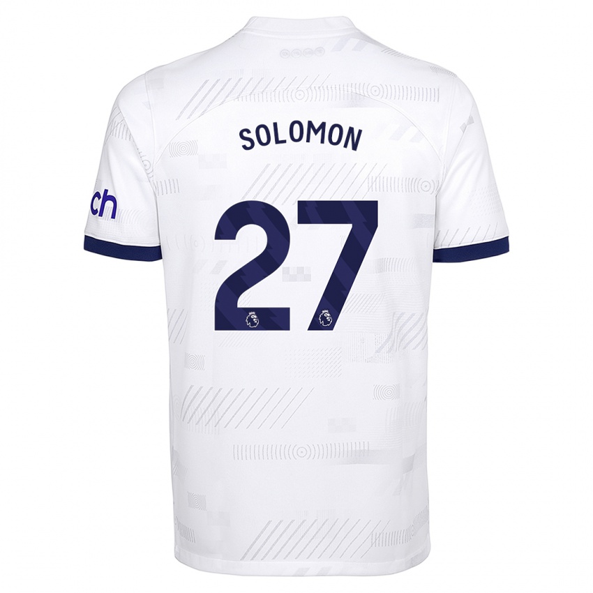 Mænd Manor Solomon #27 Hvid Hjemmebane Spillertrøjer 2023/24 Trøje T-Shirt