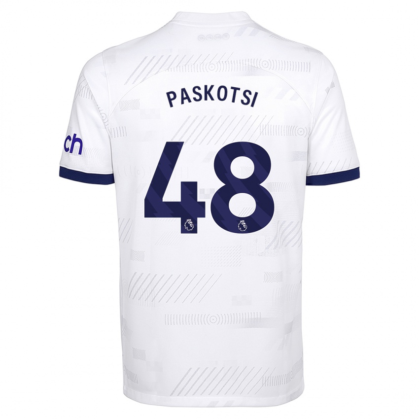Mænd Maksim Paskotsi #48 Hvid Hjemmebane Spillertrøjer 2023/24 Trøje T-Shirt