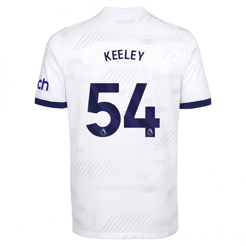 Mænd Josh Keeley #54 Hvid Hjemmebane Spillertrøjer 2023/24 Trøje T-Shirt