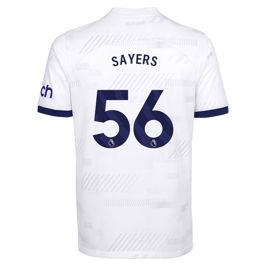 Mænd Charlie Sayers #56 Hvid Hjemmebane Spillertrøjer 2023/24 Trøje T-Shirt
