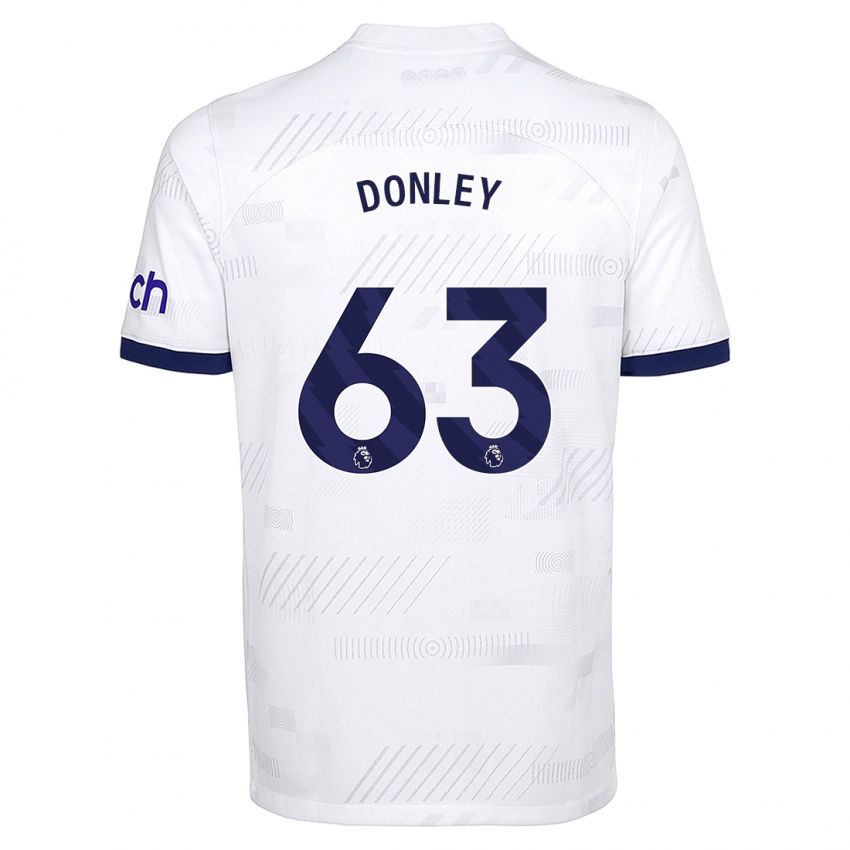 Mænd Jamie Donley #63 Hvid Hjemmebane Spillertrøjer 2023/24 Trøje T-Shirt