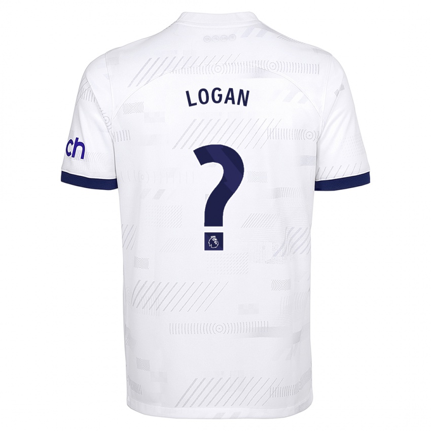 Mænd Calum Logan #0 Hvid Hjemmebane Spillertrøjer 2023/24 Trøje T-Shirt