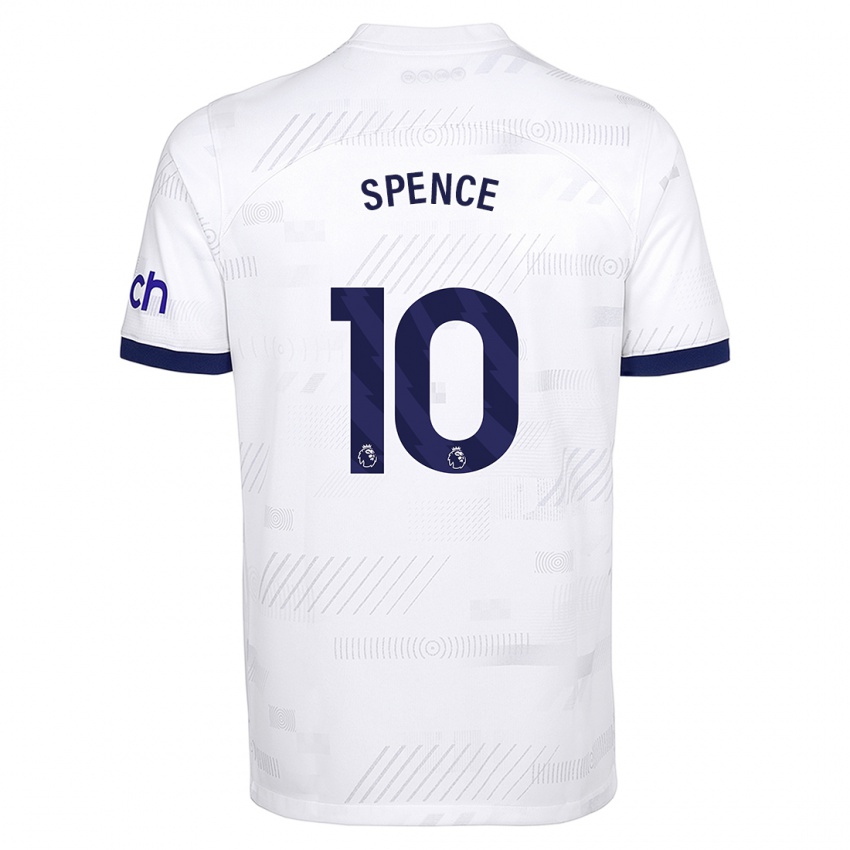 Mænd Drew Spence #10 Hvid Hjemmebane Spillertrøjer 2023/24 Trøje T-Shirt