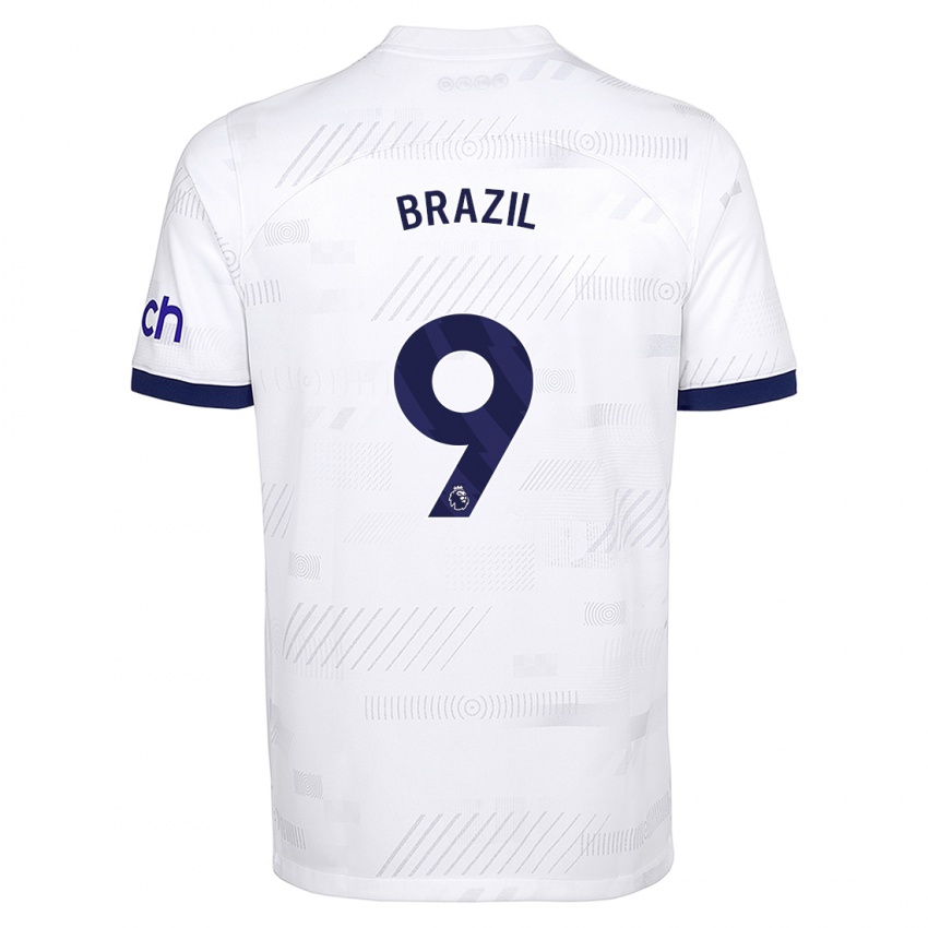 Mænd Ellie Brazil #9 Hvid Hjemmebane Spillertrøjer 2023/24 Trøje T-Shirt