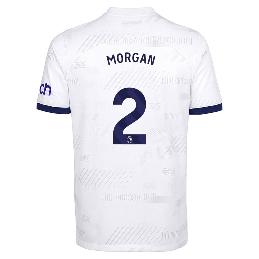 Mænd Esther Morgan #2 Hvid Hjemmebane Spillertrøjer 2023/24 Trøje T-Shirt