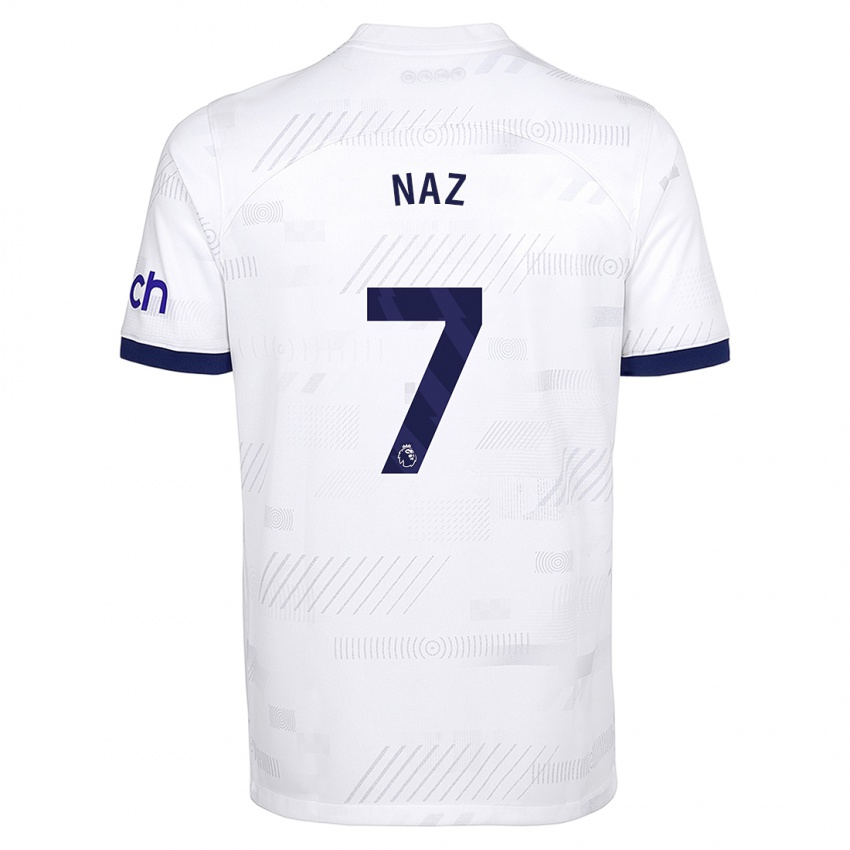 Mænd Jessica Naz #7 Hvid Hjemmebane Spillertrøjer 2023/24 Trøje T-Shirt