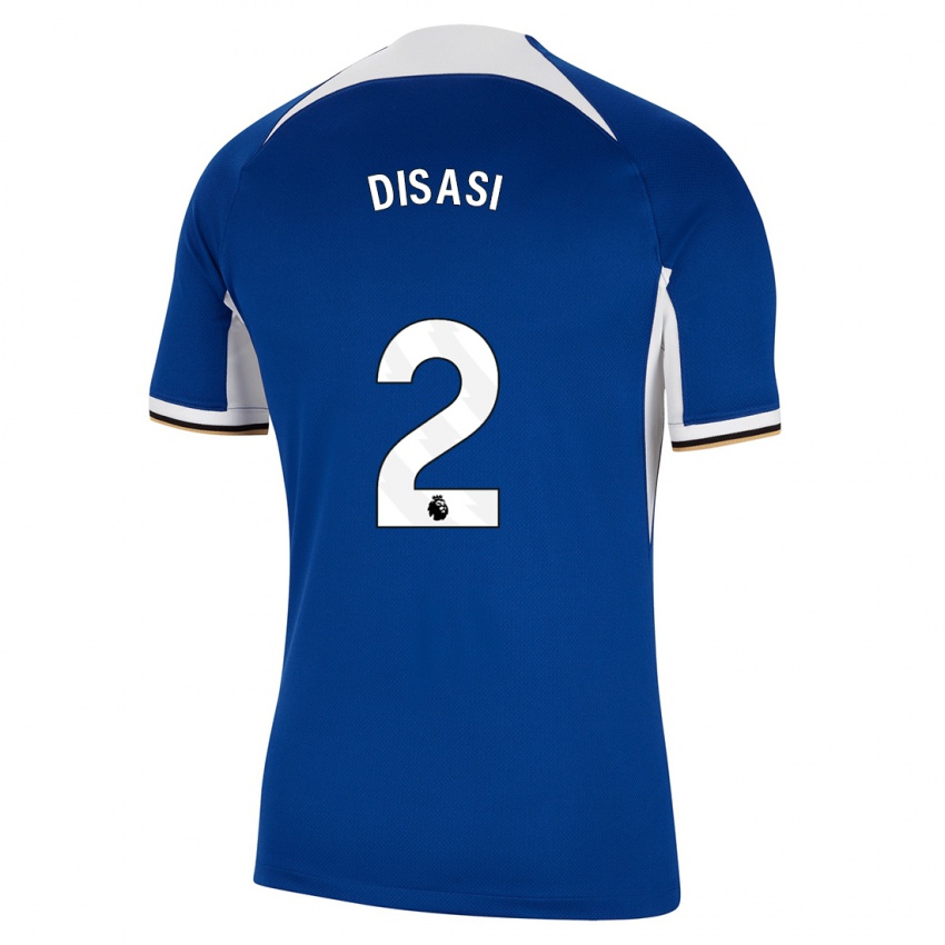 Mænd Axel Disasi #2 Blå Hjemmebane Spillertrøjer 2023/24 Trøje T-Shirt