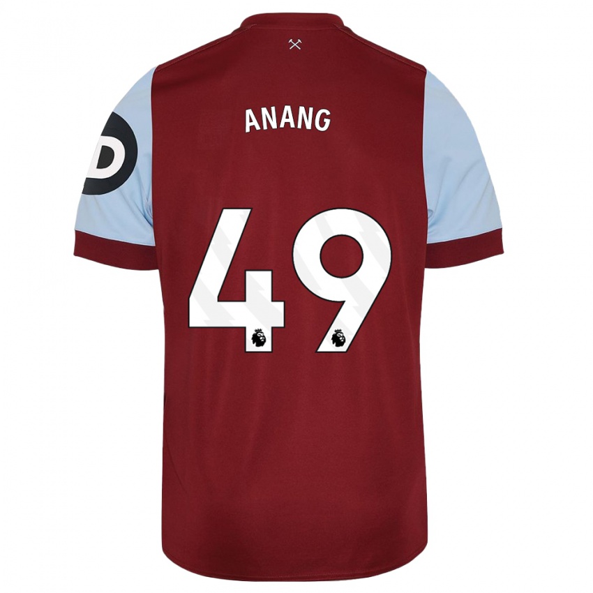 Mænd Joseph Anang #49 Rødbrun Hjemmebane Spillertrøjer 2023/24 Trøje T-Shirt