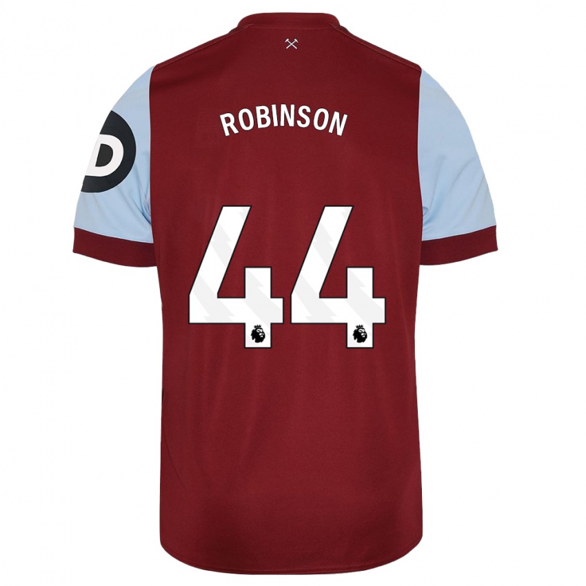 Mænd Junior Robinson #44 Rødbrun Hjemmebane Spillertrøjer 2023/24 Trøje T-Shirt