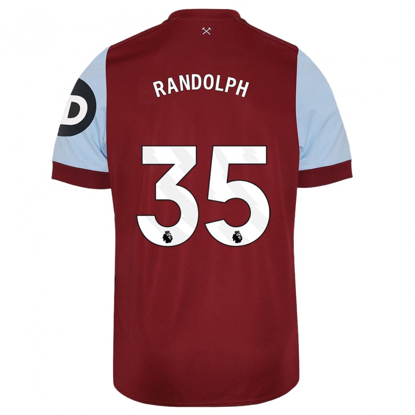 Mænd Darren Randolph #35 Rødbrun Hjemmebane Spillertrøjer 2023/24 Trøje T-Shirt