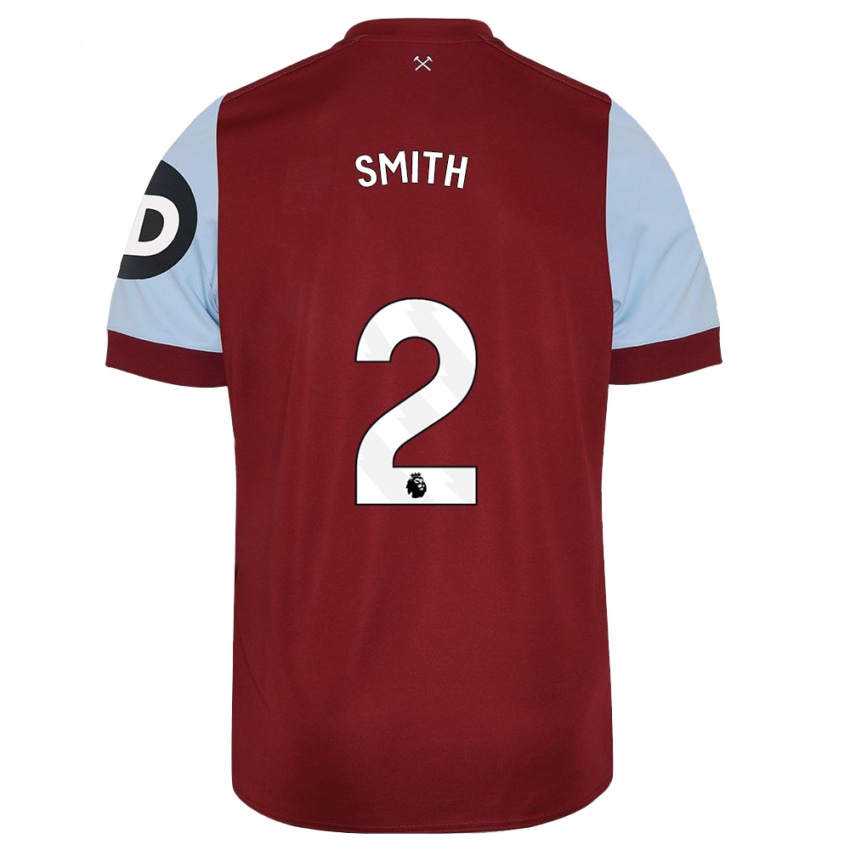 Mænd Kirsty Smith #2 Rødbrun Hjemmebane Spillertrøjer 2023/24 Trøje T-Shirt