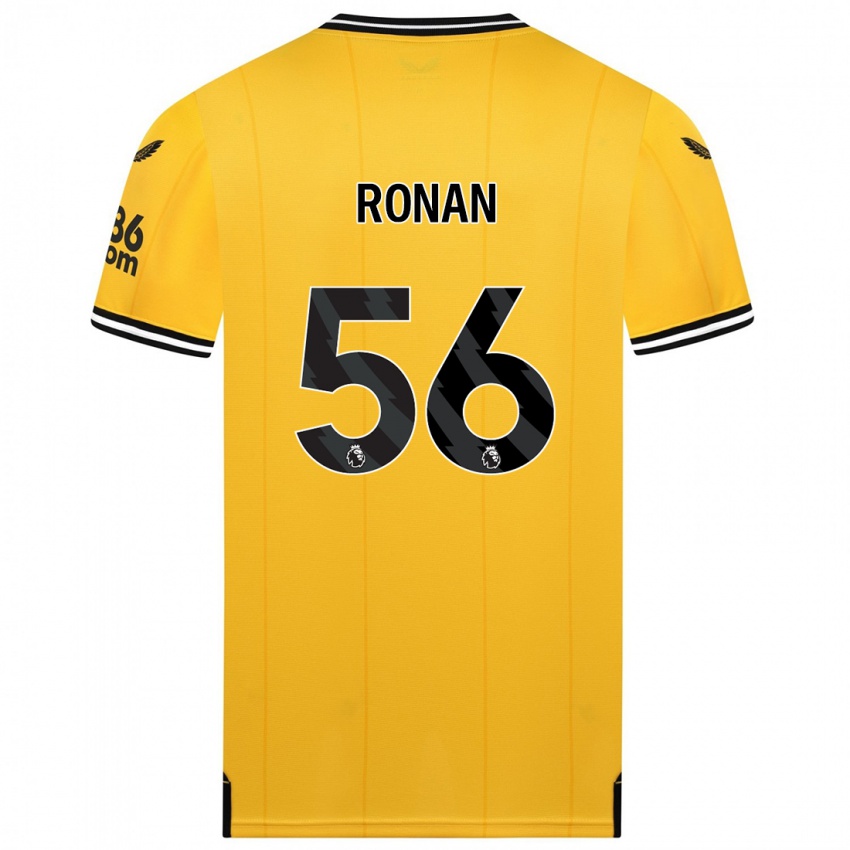 Mænd Connor Ronan #56 Gul Hjemmebane Spillertrøjer 2023/24 Trøje T-Shirt