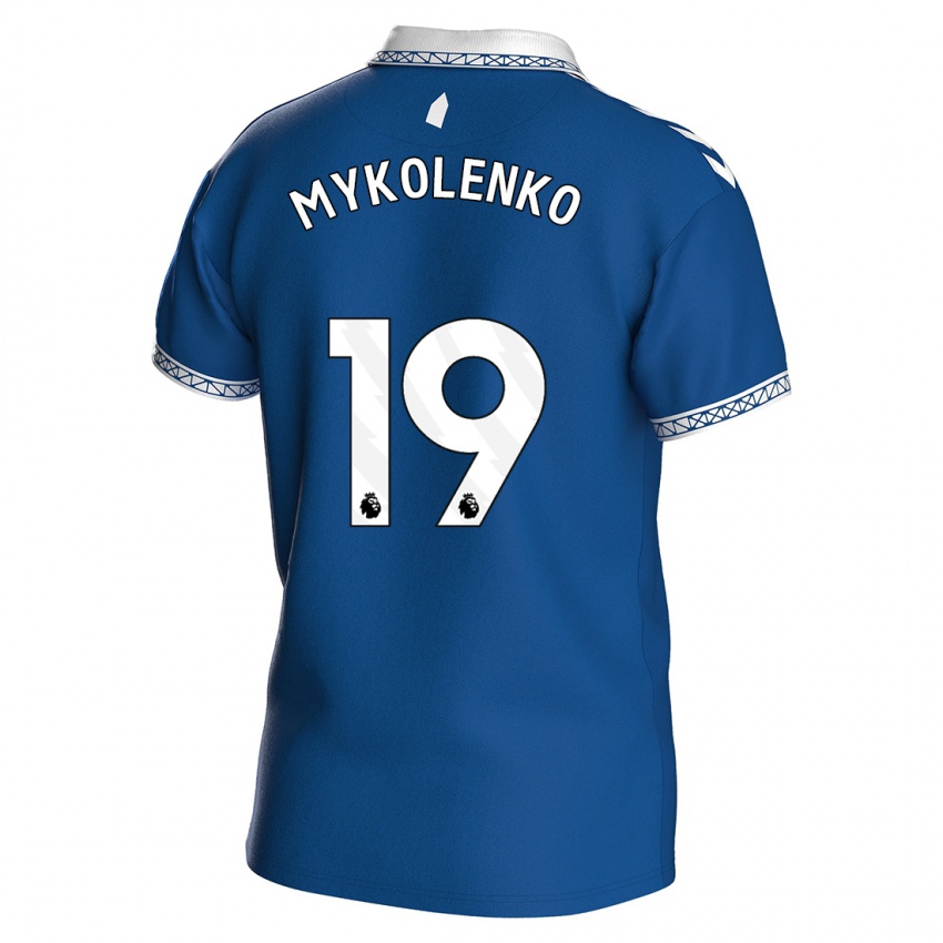 Mænd Vitaliy Mykolenko #19 Kongeblå Hjemmebane Spillertrøjer 2023/24 Trøje T-Shirt