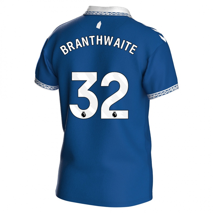 Mænd Jarrad Branthwaite #32 Kongeblå Hjemmebane Spillertrøjer 2023/24 Trøje T-Shirt