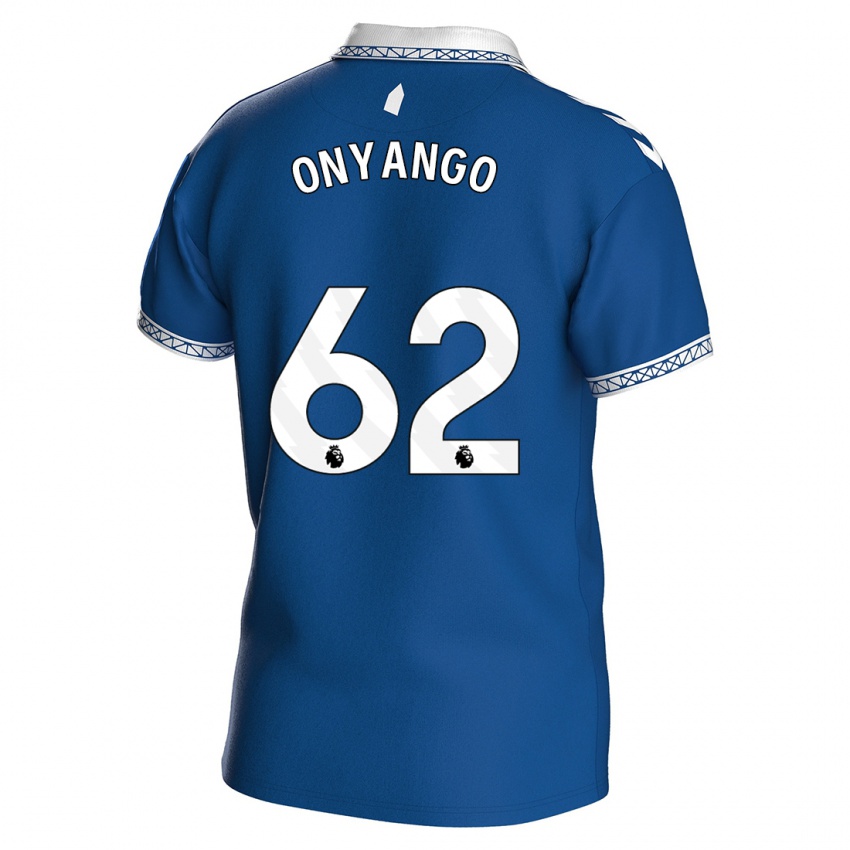 Mænd Tyler Onyango #62 Kongeblå Hjemmebane Spillertrøjer 2023/24 Trøje T-Shirt