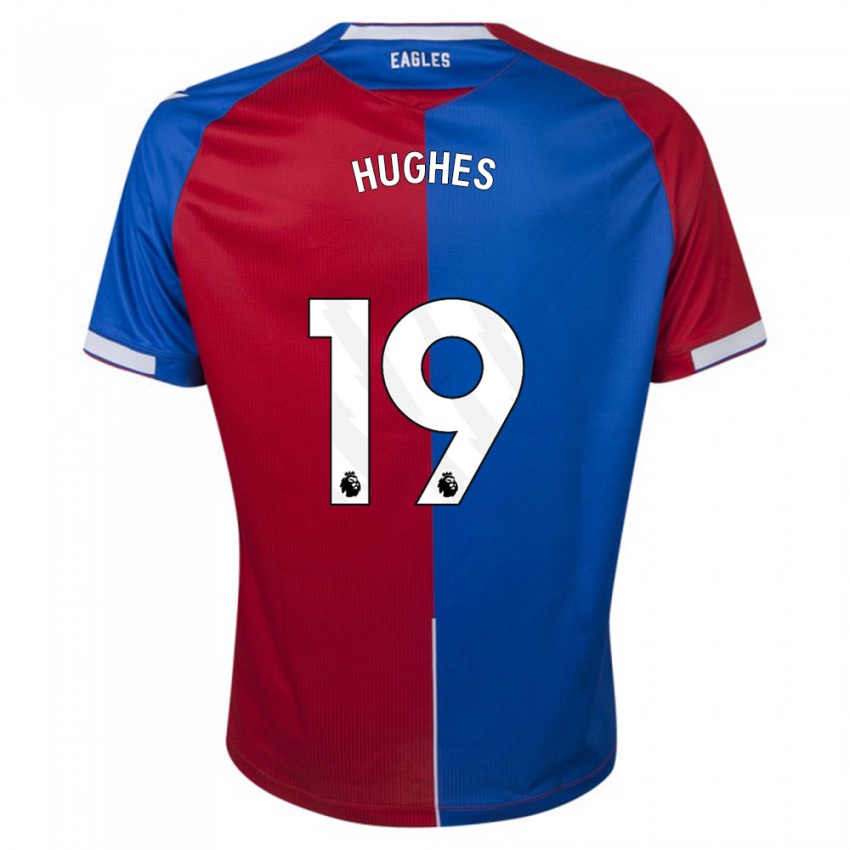 Mænd Will Hughes #19 Rød Blå Hjemmebane Spillertrøjer 2023/24 Trøje T-Shirt