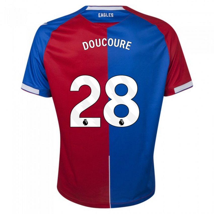 Mænd Cheick Doucoure #28 Rød Blå Hjemmebane Spillertrøjer 2023/24 Trøje T-Shirt