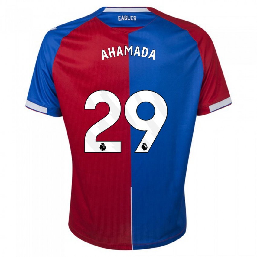 Mænd Naouirou Ahamada #29 Rød Blå Hjemmebane Spillertrøjer 2023/24 Trøje T-Shirt