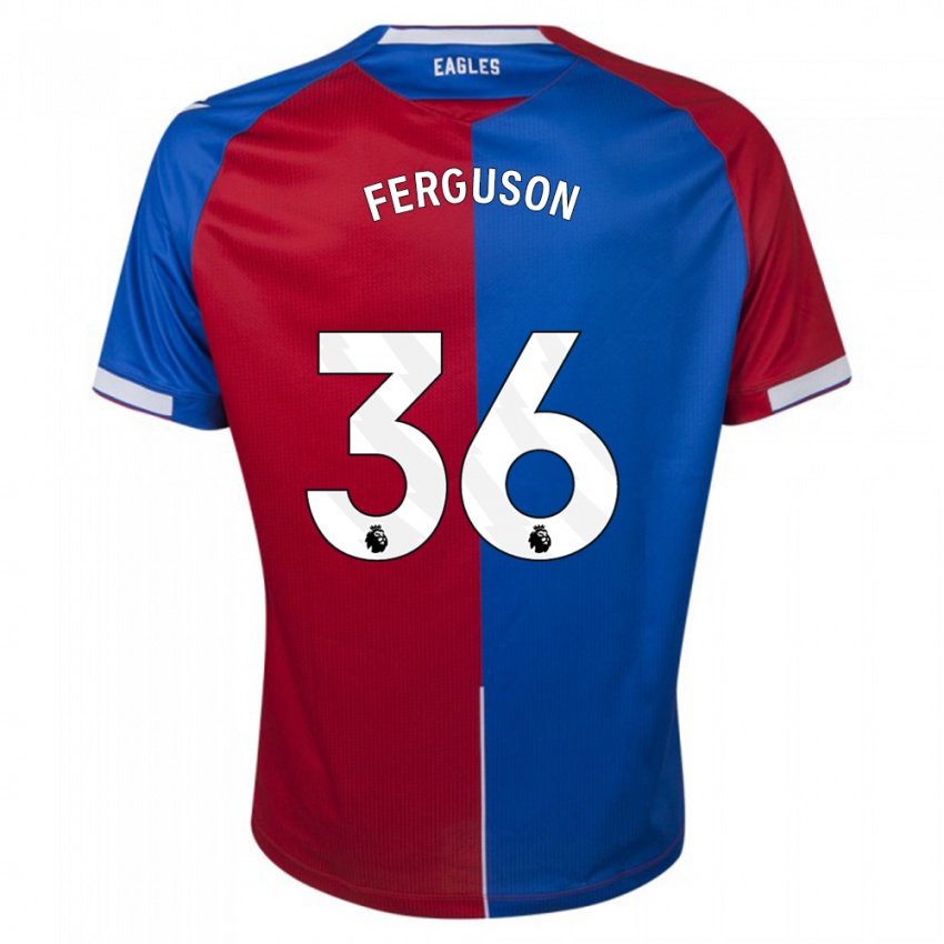 Mænd Nathan Ferguson #36 Rød Blå Hjemmebane Spillertrøjer 2023/24 Trøje T-Shirt