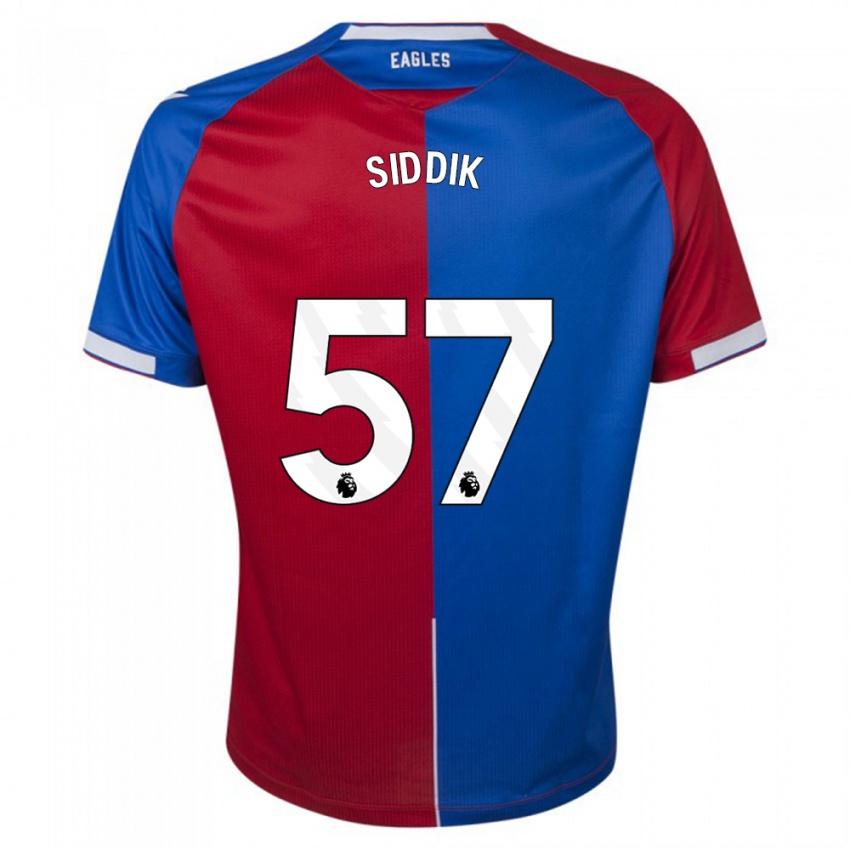 Mænd Cardo Siddik #57 Rød Blå Hjemmebane Spillertrøjer 2023/24 Trøje T-Shirt