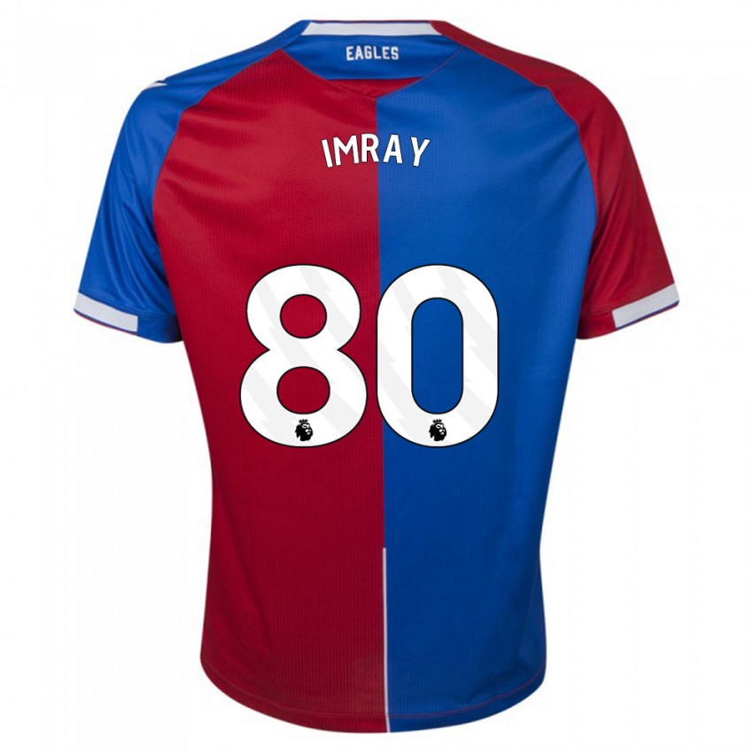 Mænd Danny Imray #80 Rød Blå Hjemmebane Spillertrøjer 2023/24 Trøje T-Shirt